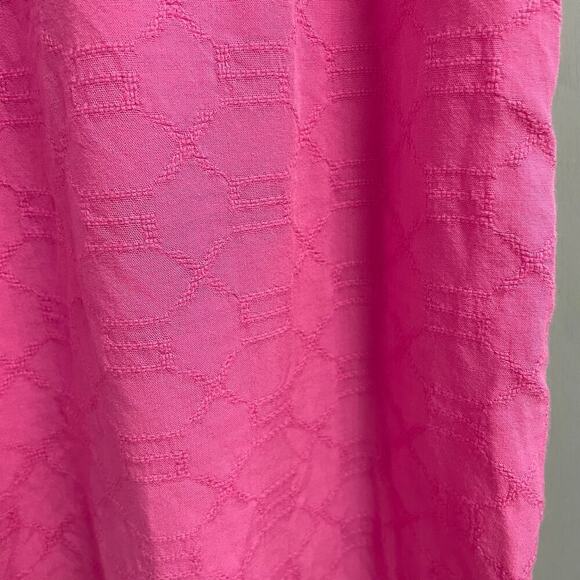 Savage Fenty Pink Wide Leg Lounge Pants Size Medium Loose Textured Sleep - Picture 3 of 5